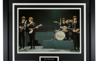 Beatles "The Fab Four" 1963 Custom Framed Photo Display with Nameplate