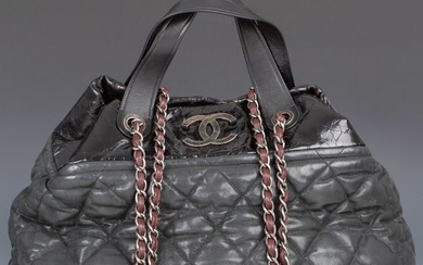 CHANEL Iridescent Calfskin In the Mix Tote Black