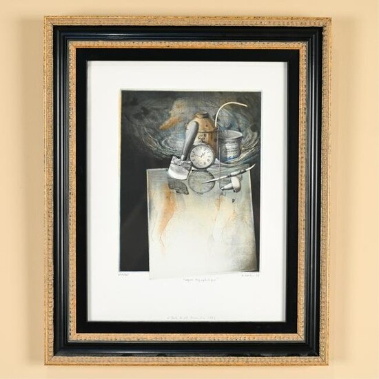 CONTEMPORARY FRENCH SIGNED COLOR ETCHING