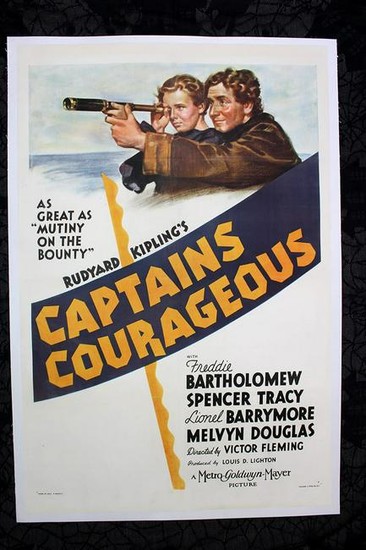 Captains Courageous (1937) US One Sheet Movie Poster LB