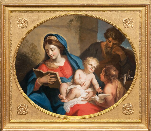 Carlo Maratti (Camerano 1625 - Rom 1713), workshop. The Holy Family with the Infant St....
