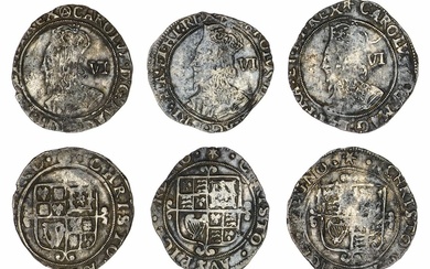 Carolean Sixpences (3) | Charles I (1625-1649), Group F, sixth 'Briot's' bust, Type 4.3, Sixpen...
