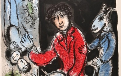 Chagall, Marc (1887-1985) "La Ruche et Montparnasse", exhibition poster with colour lithograph. Exh