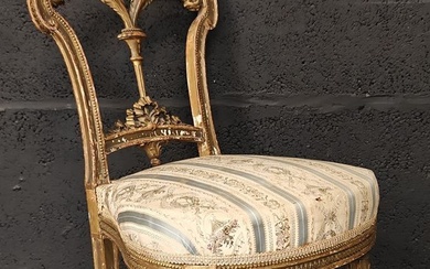 Chaise Napoléon III de style Louis XVI