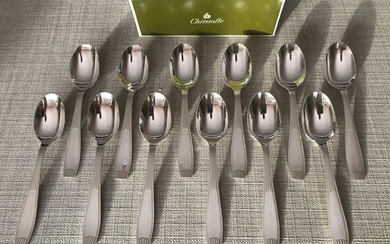 Christofle modèle Atlas de Luc Lanel - Coffee spoons (12) - Silver plated