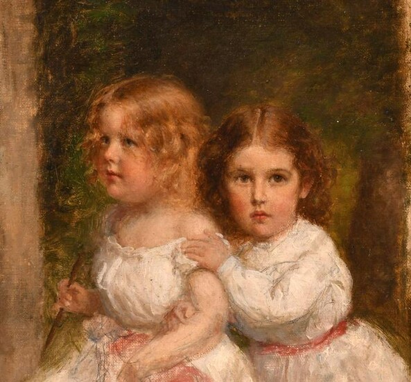 Continental school circa 1890, a study of two young