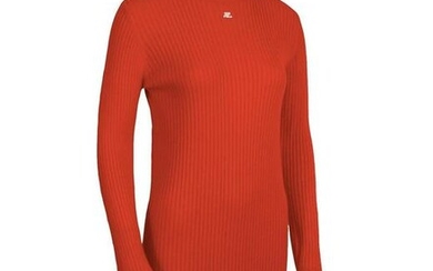 Courrèges Red Knit Sweater Dress