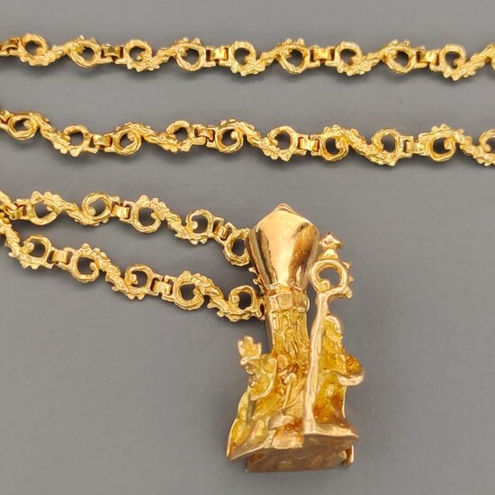 DK Yellow gold - Necklace with pendant