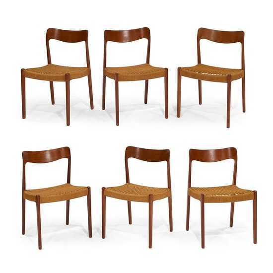 Danish Modern dining chairs, set of six
