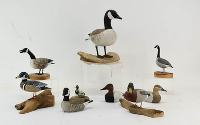 Decoy Group of Miniature 1/4 and 1/2 size Decoys