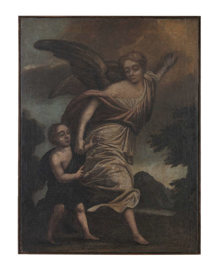 Description ITALIAN SCHOOL (17TH CENTURY) Tobias and the angel,...