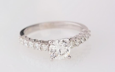 Diamond, 14k White Gold Ring.