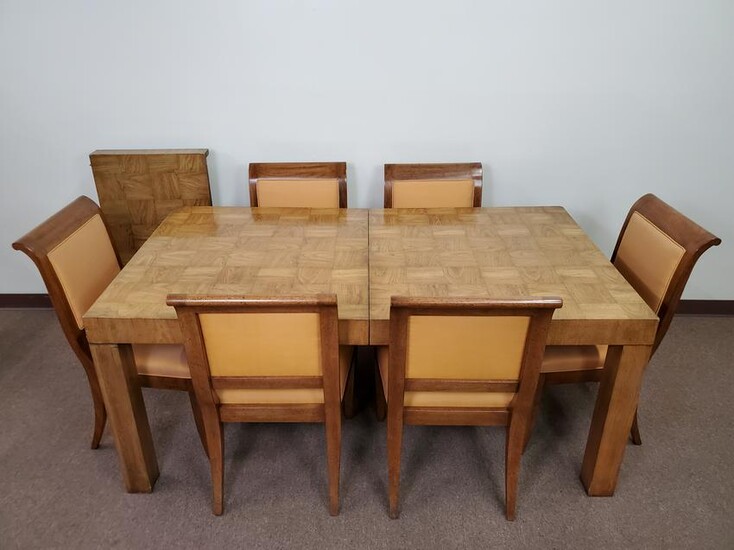 Dining Table With 6 Chairs & Table Leaf