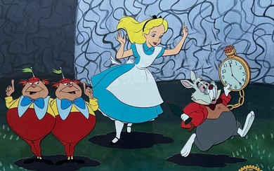Disney Alice In Wonderland Rabbit Tweedledee Sericel