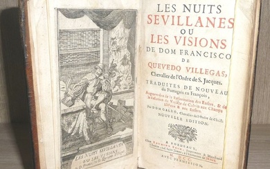 Dom Francisco De Quevedo Villegas - Les nuits Sevillanes ou les visions de l'enfer - 1700