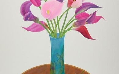 Ed Baynard "12 Calla Lilies" Watercolor 2006