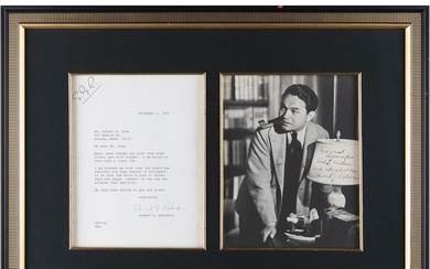 Edward G. Robinson Signed Photograph and Typed Letter Signed
