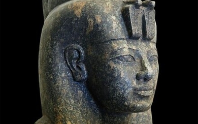 Egyptian granite head of goddess Isis