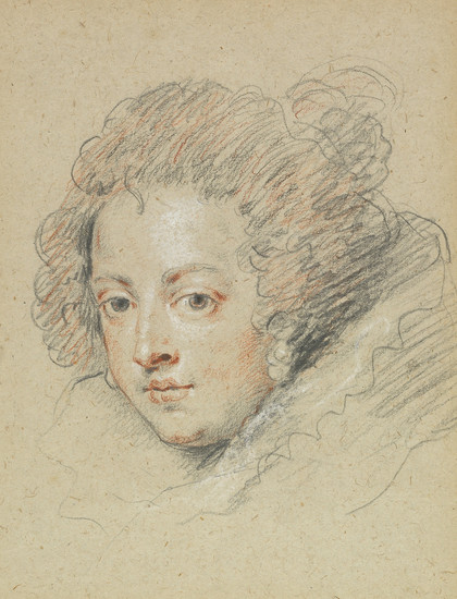 FRENCH SCHOOL, 18TH CENTURY A Portrait Study of Isabella of Bourbon, after Rubens....