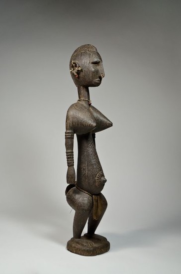 Female figure - Beads, Wood - Nyeleni - BAMANA / BAMBARA - Mali