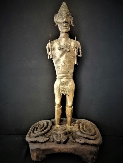 Figure (1) - Brass, Wood - Naga - Northeast India / Myanmar