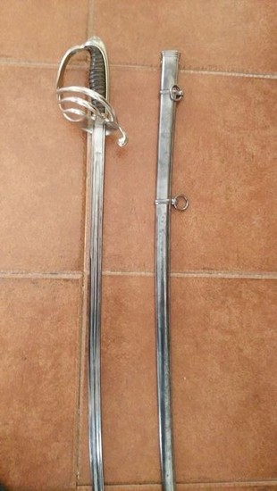 France - Mercier & Corpet Paris - 1880 - French Infantry Officer sword + scabbard. 1880s - Sword