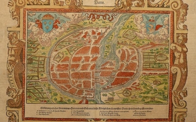 France, Paris; Sebastiaan Münster - Die Statt Pariss etlicher Mass figuriert (...) - 1561-1580