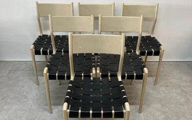 Fratelli Montina - Studio Tipi, Piero Palange, Werther Toffoloni - Chair (6) - 993 - teak, imitation leather
