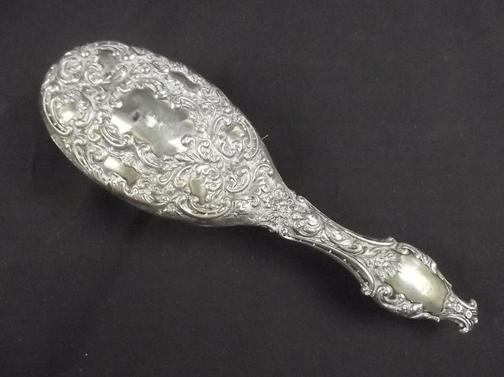 French Late 19th To Early 20th Century Silver Hairbrush