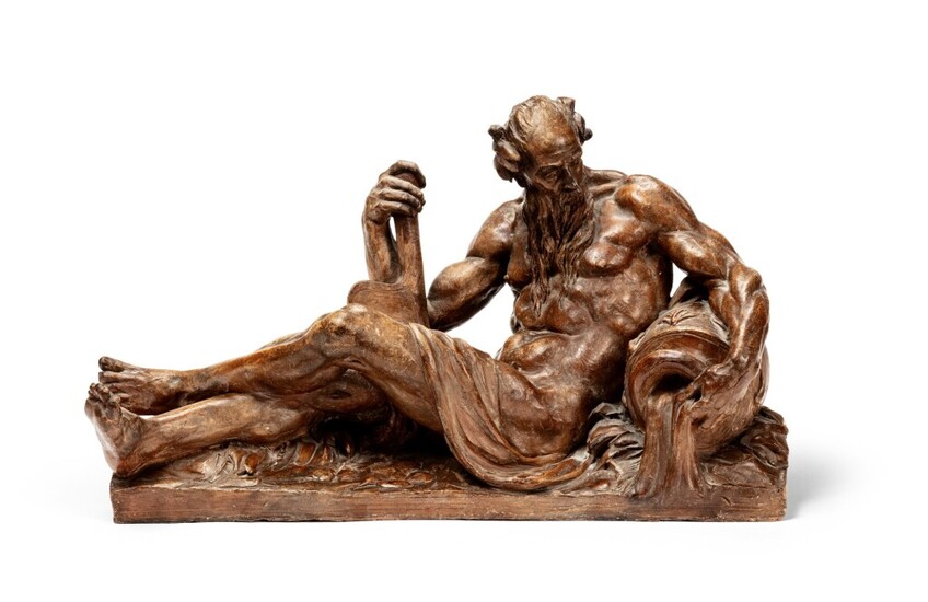 French, late 18th century, after Jean-Jacques Caffieri (1725 - 1792), River god | France, fin XVIIIe siècle, d'après Jean-Jacques Caffieri (1725 - 1792), Dieu fleuve