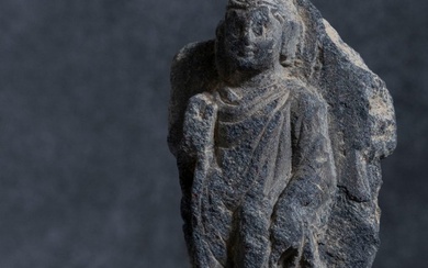 Gandhara Schist Figure of Standing Buddha - 2nd-3rd Century AD