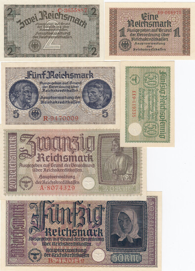 Germany 0,5-50 Reichsmark 1940-45 (6)