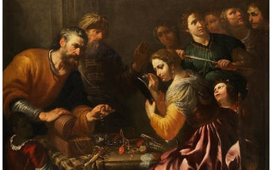 Gioacchino Assereto, 1600 – 1649, zug., ACHILL BEI DEN TÖCHTERN DES LYCOMEDES