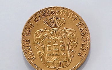 Gold coin, 10 Mark, German Reich, 1874...