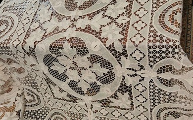Grande toalha renda de veneza - Tablecloth - 260 cm - 160 cm