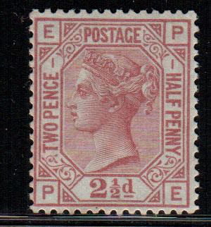 Great Britain 1875 - Effigy of Queen Victoria 2.5 p. - Stanley Gibbons N. 138 plate 1