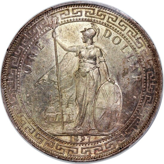 Great Britain, silver $1, 1897-B, Trade dollar