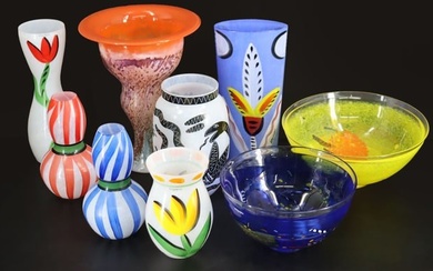 Group of Kosta Boda & Other Modern Glass Items (9)