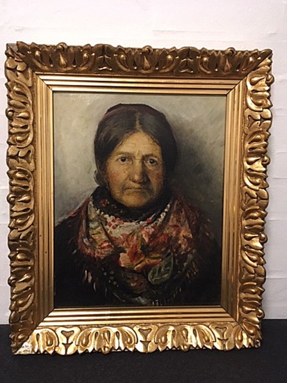 Hans Christian Vantore: Portræit of a woman. Signed. H.Chr.H 1890. Oil on canvas. 53×45 cm.