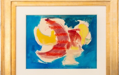 Hans Hofmann Double-Sided Watercolor on Paper, 194