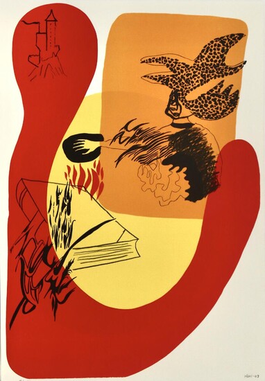 NOT SOLD. Hans Petersson: Composition. Signed Hans 03. Lithograph no. 1/6. Sheet size 56 x 38 cm. Unframed. – Bruun Rasmussen Auctioneers of Fine Art