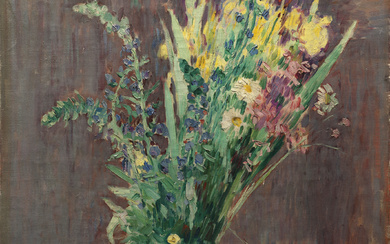 Henri Lebasque (1865-1937) Gerbe de fleurs dans un pot