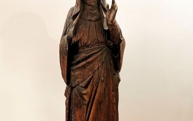 Holy mary - Sculpture, Virgin, (140 cm.) - Wood - 18th century, possibly earlier