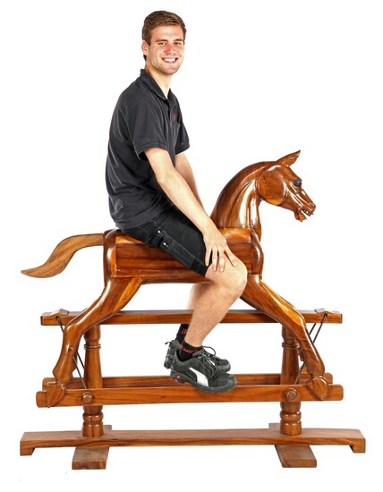 (-), Wooden rocking horse made of different types...