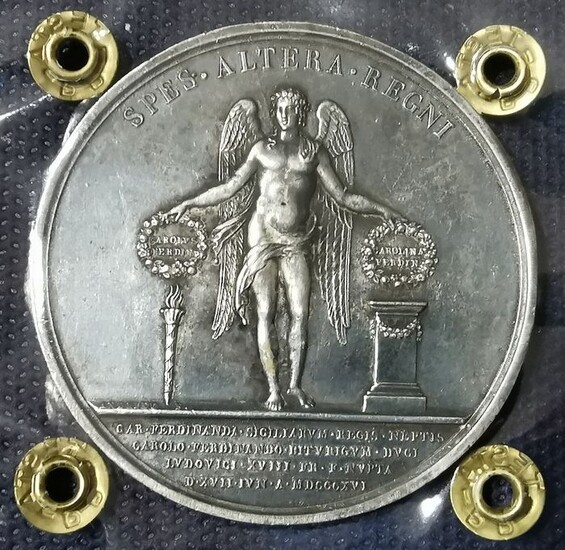 Italy - Kingdom of Two Sicilies - Medaglia d'Argento 1816 per le Nozze della Princ.ssa Carolina di Borbone con il Duca di Berry