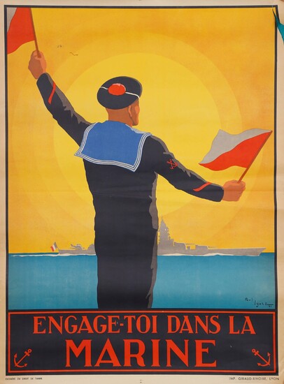 Join the Navy 1941 Lithographic poster signed and dated in...