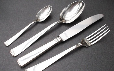 Koch & Bergfeld Silberwaren (Germany) 1987g - Cutlery set for 12 (46) - Belle Epoque - .800 silver, Wood