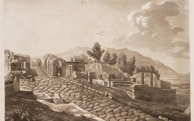 L. CARACCIOLO (*1761) after WILKINS (*1767), Via dei Sepolcri in Pompeji, 1819