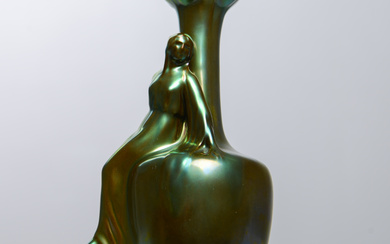 LAJOS MACK. An art nouveau vase, Zsolnay, Hungary, early 20th century.