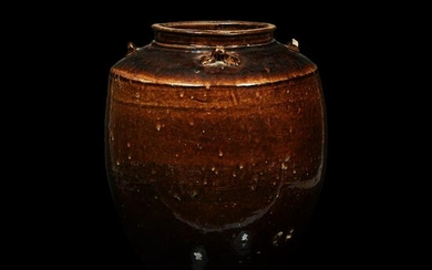 Large Chinese Provincial Glazed Storage Jar